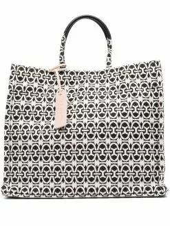 Donna Coccinelle Borsa Tote Never Without Grande Con Motivo Jacquard
