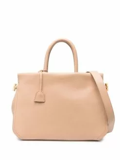 Donna Coccinelle Borsa Tote Blue Media In Pelle