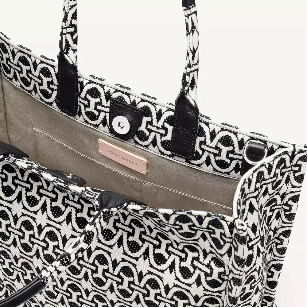 Coccinelle Never Without Bag Monogram Medium Noir/Noir 5 Coccinelle Never Without Bag Monogram Medium Noir/Noir - immagine 3