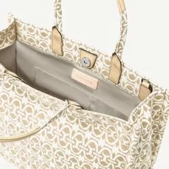 Coccinelle Never Without Bag Monogram Medium Natural/Toast -Coccinelle Negozio Di Vendita E1MBD180201 866 2