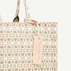 Coccinelle Never Without Bag Monogram Medium Natural/Toast -Coccinelle Negozio Di Vendita E1MBD180201 866 3