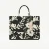 Coccinelle Never Without Bag Flower Jacquard Medium Nera
