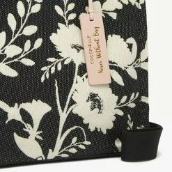 Coccinelle Never Without Bag Flower Jacquard Medium Nera -Coccinelle Negozio Di Vendita E1PB4180201 445 3