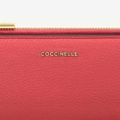 Coccinelle Portafoglio Metallic Tricolor Rosso/Marrone/Viola -Coccinelle Negozio Di Vendita E2M1011B501 821 2